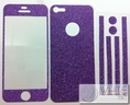 ฟิล์มกันรอยแฟชั่น รอบเครื่อง กากเพชรสีม่วง for iPhone4S/4S (MSP045)