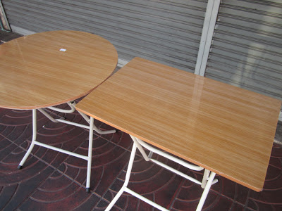 ขายโต๊ะหน้าไม้พีวีซีขาเหล็กพับได้, โต๊ะหน้าไม้พีวีซีขาเหล็กพับได้ รูปที่ 1