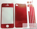 ฟิล์มกันรอยแฟชั่น รอบเครื่อง Kevlar Flim สีแดง for iPhone4S/4S (MSP049)