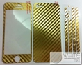 ฟิล์มกันรอยแฟชั่น รอบเครื่อง Kevlar Flim สีทอง for iPhone4S/4S (MSP046)