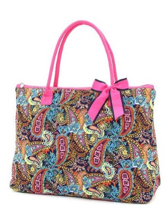 Cheap Belvah Quilted Multi Paisley Large Tote Bag five stars reviews รูปที่ 1