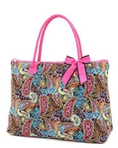 Cheap Belvah Quilted Multi Paisley Large Tote Bag five stars reviews