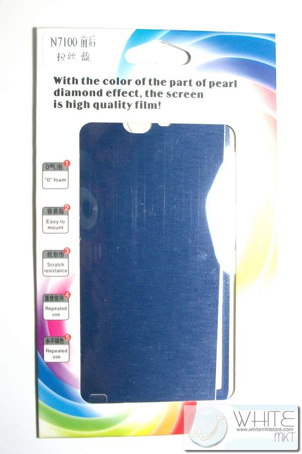ฟิล์มกันรอย แบบกากเพชร สีน้ำเงินเข้ม For Samsung galaxy Note 2 (N7100) (SP006) รูปที่ 1