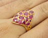 รูปย่อ แหวนทอง ทับทิม พม่า หน้าโล่ห์ งานสวยมาก นน. 6.10 g รูปที่5