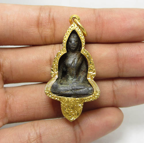 พระยอดธง เนื้อชิน เลี่ยมทองคำ สภาพเก่า น่าสะสม นน. 23.70 g รูปที่ 7