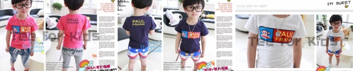 เสื้อยืดเด็ก เสื้อเชิ้ตเด็ก Paul Frank / Play ยีนส์สุดเท่ห์ต้องของ Im Sweet แค่ 160-350฿ สั่่งซื้อได้แล้วที่ ร้าน ที ฟอร์ คิดส์ รูปที่ 1