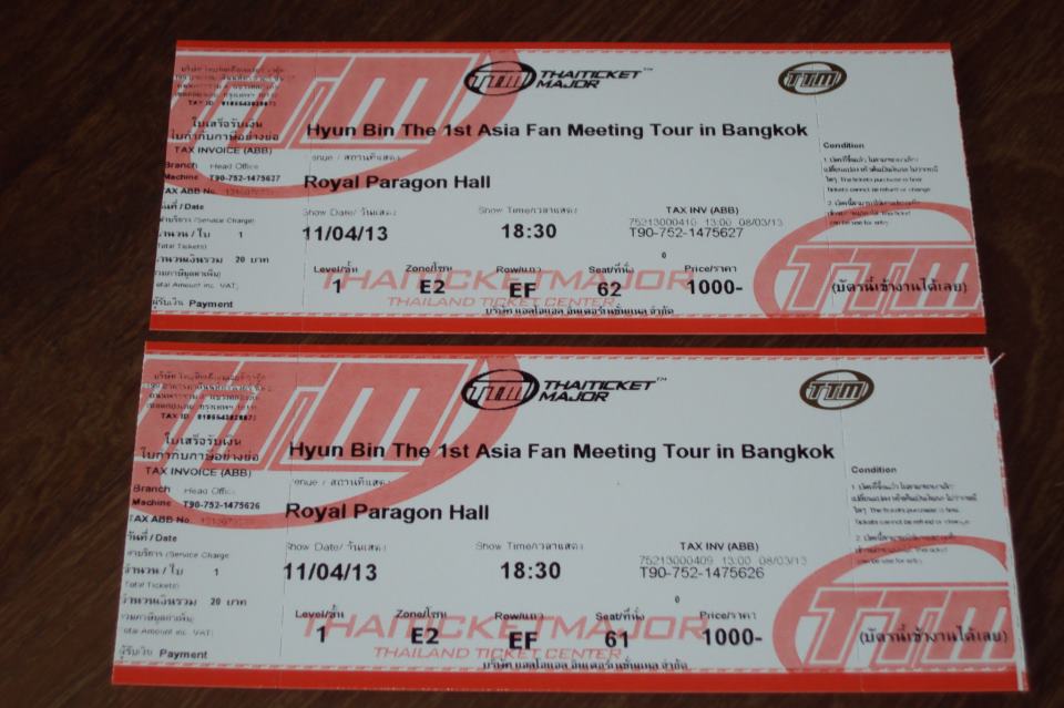 ขายบัตร Hyun Bin Fan Meeting รูปที่ 1