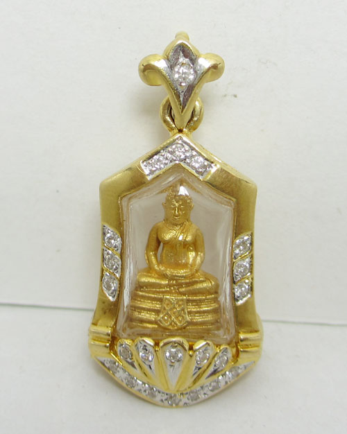 พระ หลวงพ่อโสธร องค์ทองคำ ฝังเพชร นน.7.60 g รูปที่ 3