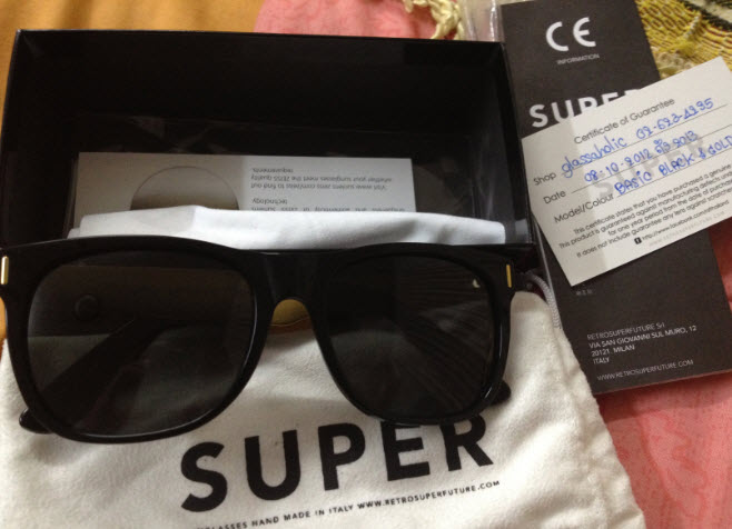 ขาย super basic francis black/yellow gold 202 sunglasses มือสองคะ รูปที่ 1