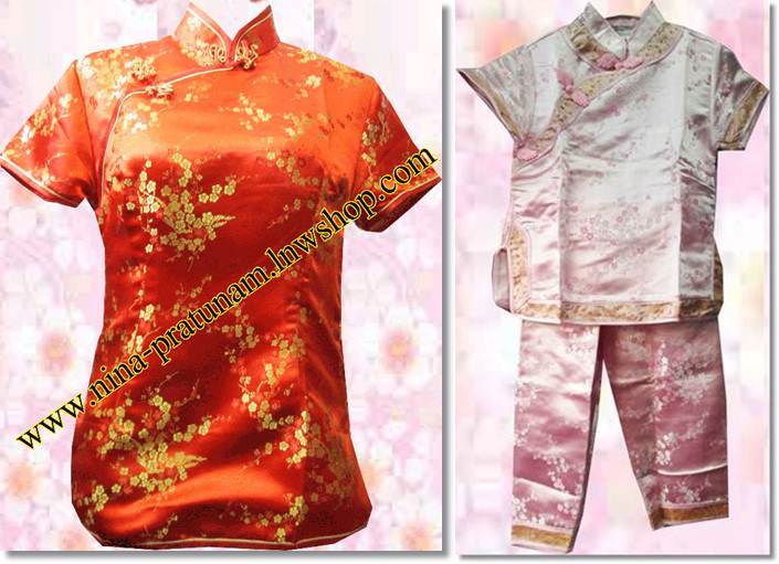 ขายปลีกส่ง เสื้อจีน เสื้อผ้ากี่เพ้า กิโมโน ชุดไทย เสื้อ thailand เสื้อยืดเด็ก รูปที่ 1