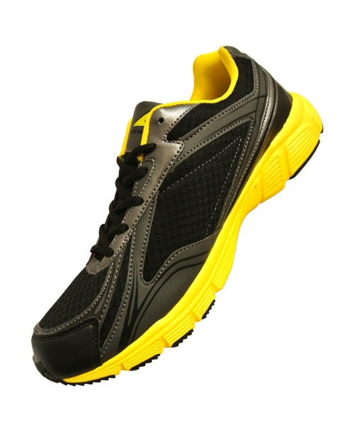 รองเท้ากีฬา power สีดำแถบเหลือง รูปที่ 1