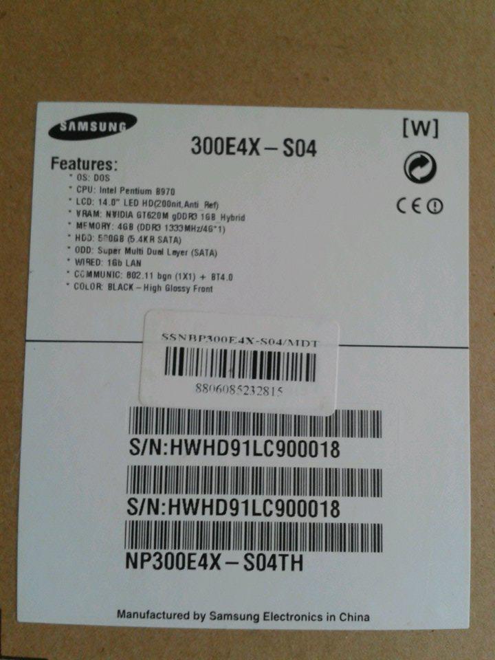 โน้ตบุ๊ค Samsung NP300E4X-S04THมือ 2 สภาพเยี่ยม ยังไม่หมดประกัน 11000 บาท รูปที่ 7