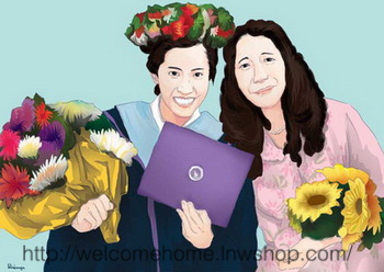 ภาพวาดอาร์ตๆ ภาพติดผนังแบบ Portrait จากร้าน Welcome Home ครับ  รูปที่ 6