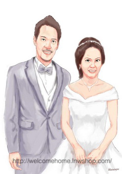ภาพวาดอาร์ตๆ ภาพติดผนังแบบ Portrait จากร้าน Welcome Home ครับ  รูปที่ 4