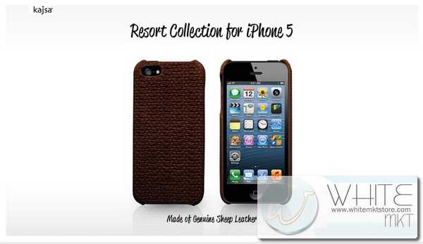 Case kajsa Resort Collection (Sheep Leather) สีน้ำตาล for iPhone5 (IP5055) รูปที่ 1