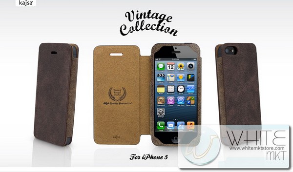 Case Kajsa Vintage Collection สีน้ำตาล for iPhone5 (IP5058) รูปที่ 1