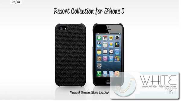 Case kajsa Resort Collection (Sheep Leather) สีดำ for iPhone5 (IP5054) รูปที่ 1