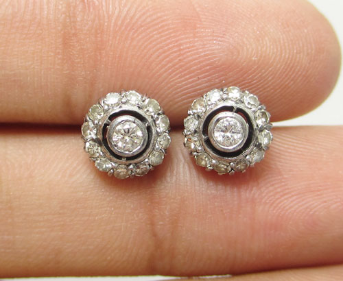ต่างหู เพชรกระจุก งาน K 2 สี ราคาเบาเบา นน. 2.35 g รูปที่ 4
