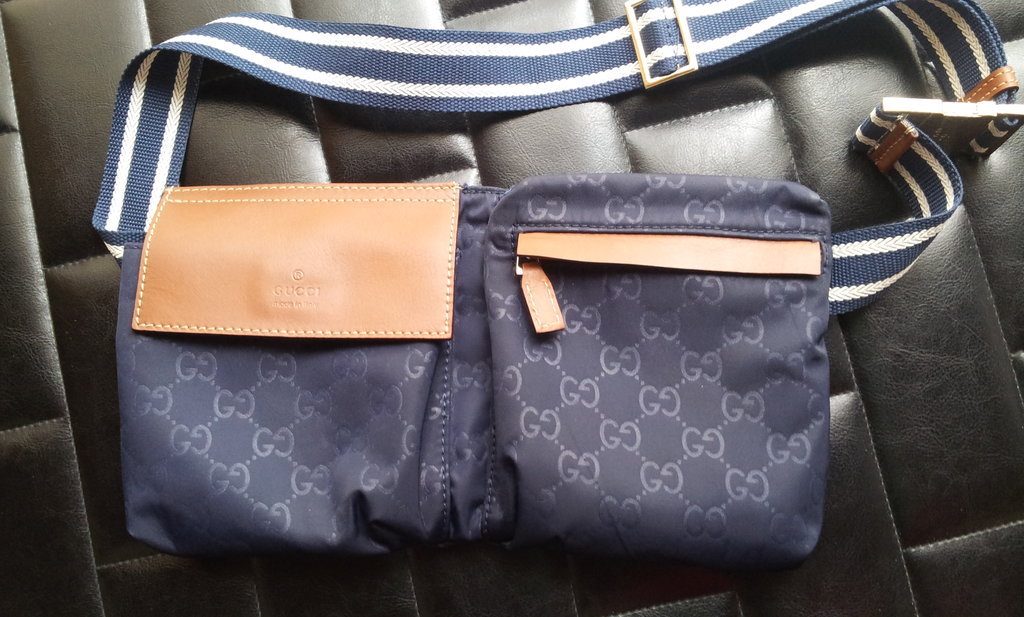ขาย เพิ่งซื้อ มา 1 วัน New Gucci Belt bag Blue guccissima leather Linited Editon งานTOP MIRRORเกาหลี รุ่นนี้หายากมาก รูปที่ 1