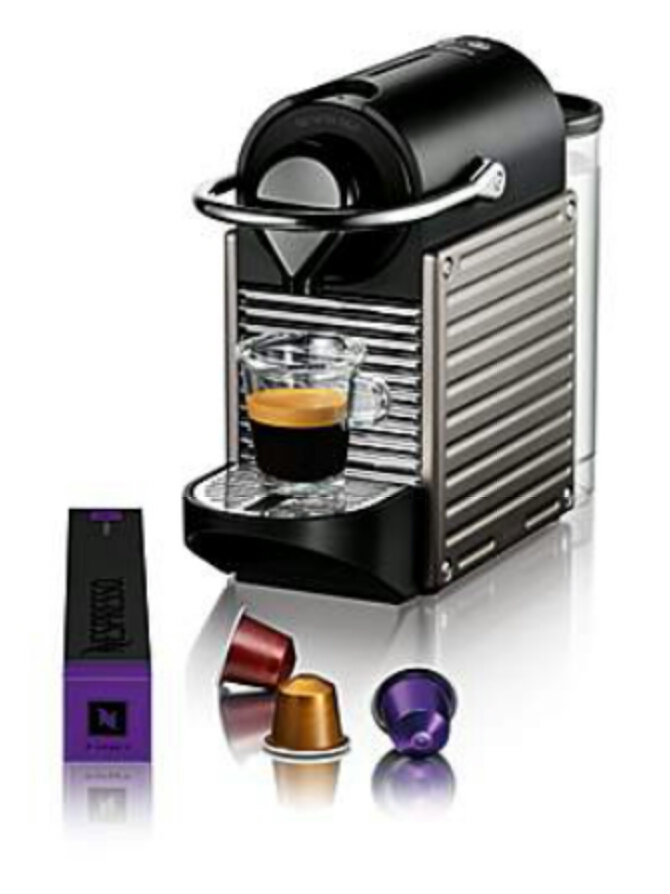 ขายเครื่องทำกาแฟ Nespresso ยี่ห้อ Krups รุ่น PIXIE สีไททาเนียม !!! รูปที่ 1