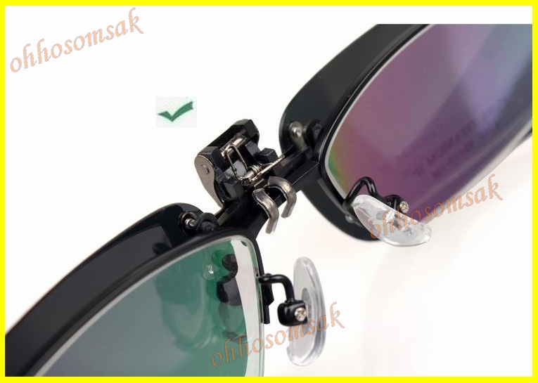 ขายแว่นคลิปออน Polarized กันแดด กันแสงส่องตา สำหรับขับรถ,เล่นกีฬาหน้าร้อน ป้องกันแสงแดดจัด หรือแสงส่องตายามค่ำคืน รูปที่ 5