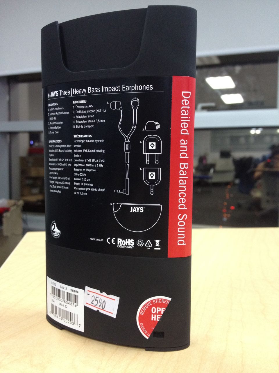 ขายหูฟัง a-JAYS Three In-Ear มือ2 ครบเซ็ทสภาพดี 100% ซื้อเมื่อวันที่ 02/05/2013 รูปที่ 3