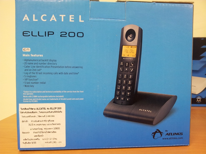 โทรศัพท์ D.GY Alcatel ELLIP-200 สีดำ/สีขาว รูปที่ 5