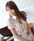 [LUXE ASIAN] SPRING FLOWER BLOUSE