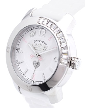 นาฬิกาข้อมือ Juicy Couture สีขาวของแท้ ประดับด้วยคริสตัลชวารอฟสกี้ รูปที่ 3