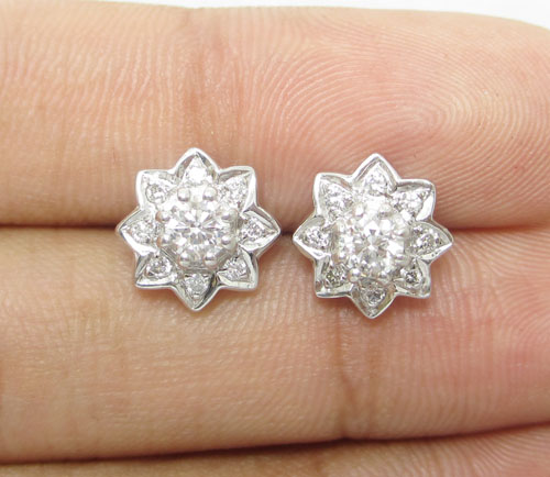 ต่างหู เพชร กระจุก 0.58 ct. งานเก่า นน. 3.41 g รูปที่ 7