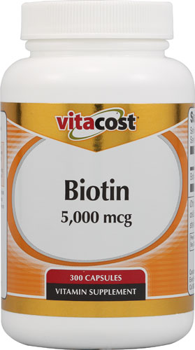 Vitacost Biotin 5000 mcg.300 Capsulesไบโอติน ลดอาการผมร่วง,ช่วยให้รากผมแข็งแรง  ส่งฟรีลงทะเบียน รูปที่ 1