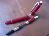 รูปย่อ ปากกาหมึกซึม Montblanc Bodyสีแดงปากทองแท้14 K. รูปที่4