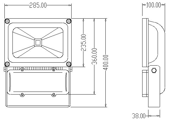 ขาย LED Floodlight 120w Driver Meanwell HLG120  รูปที่ 3