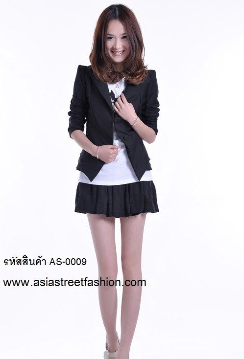 dress ชุดเดรสแฟชั่นใส่ทำงาน แขนกุด สีส้ม-ขาวครีม คอกลม ผ้าคอตตอน แต่งระบายรอบเอว น่ารักมากๆ จ้า Asia Street Fashion (พรีออเดอร์) รูปที่ 7