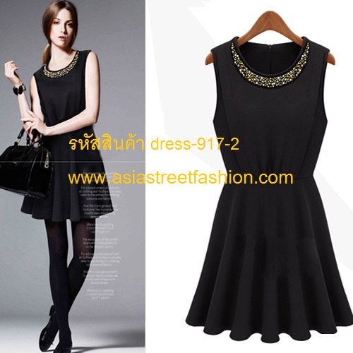dress ชุดเดรสแฟชั่นใส่ทำงาน พื้นสีครีมลายดอกไม้ แต่งลูกไม้ กระโปรง 2 ชั้น สาวหวาน น่ารัก สามารถใส่ออกงานได้ Asia Street Fashion (พร้อมส่ง) รูปที่ 7
