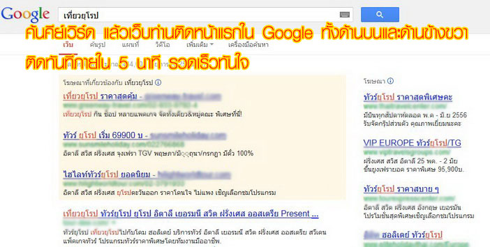 บริการรับโปรโมทเว็บไซต์ราคาถูกมาก รับทำ Google Adwords ทำเว็บติดหน้าแรก Google ราคาถูก รูปที่ 3