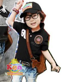 Kenkidshop เสื้อเชิ้ตเด็ก เสื้อคอปก โปโล สไตล์เกาหลี รูปที่ 1