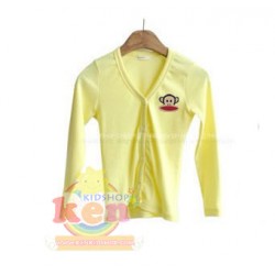 เสื้อคลุมลายพอลแฟรง สีเหลือง ที่ เสื้อผ้าเด็ก KenKidShop รูปที่ 1