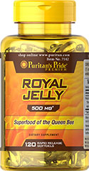 Puritan's Pride Royal Jelly 500 mg. 10-HDA 120 softgel รอยัลเยลลี่หรือนมผึ้ง รูปที่ 1