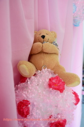 Flower ball ซุ้มดอกไม้ Teddy wall กำแพงหมี ตุ๊กตาหมี ให้เช่าราคาถูก รูปที่ 1