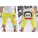 รูปย่อ กางเกงขาจั๊ม PaulFrank หน้าใหญ่ สีเหลืองครีม รูปที่1