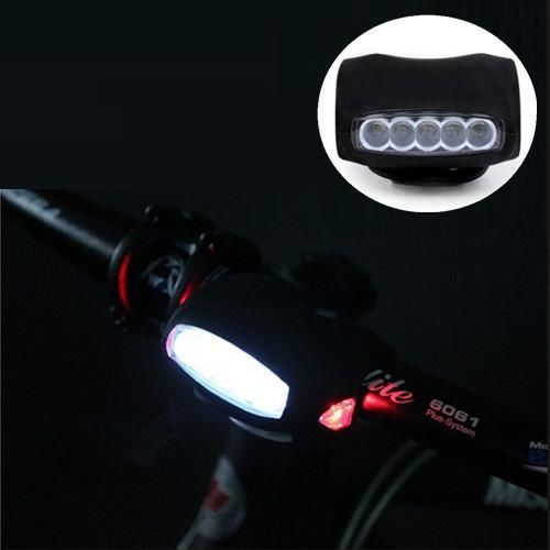 ไฟส่องสว่างสำหรับจักรยาน... LED แบบ 7 หลอด ( ฟรี! ค่าจัดส่งแบบ EMS + แบตเตอร์รี่) รูปที่ 1