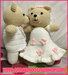 รูปย่อ แม่หมูตัวกลม ตุ๊กตาไหมพรม จำหน่ายตุ๊กตาหมีแต่งงาน Teddy Bear Wedding รูปที่4