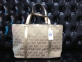 Michael Kors MK Logo RTW X-Large Summer Tote Bag Shoulder Handbag -Gold