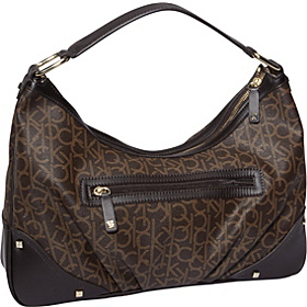 Calvin Klein Hudson Logo Jacquard Top Zip Hobo  รูปที่ 3