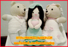 รูปย่อ แม่หมูตัวกลม ตุ๊กตาไหมพรม จำหน่ายตุ๊กตาหมีแต่งงาน Teddy Bear Wedding รูปที่7