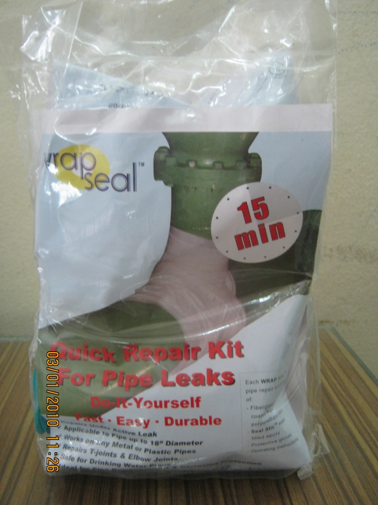 ขายราคาส่ง Wrap Seal Repair Pipe Leak เทปซ่อมท่อฉุกเฉิน ชุดซ่อมท่อรั่วซึม แตกร้าว นำเข้าสิงคโปร์ เทปซ่อมท่อโลหะ ท่อพีวีซี ท่อไฟเบอร์กลาส ทนแรงดันถึง 450 PSI รูปที่ 3