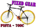 จักรยาน FIX GEAR  ยี่ห้อ HUBU รุ่น PISTA 700CD ขนาดวงล้อ 26” ราคา : 8900 บาท