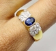 รูปย่อ แหวน ไพลิน สีน้ำเงิน เมืองกาญจนบุรี สวย ฝังเพชร งานเก่า นน. 4.01 g รูปที่5