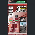 ซิลิโคนปะเก็นเหลว ชนิด  สีแดง ทนความร้อน 343 ° C (สีแดงMetalEpoxy  สำหรับยาปะเหล็ก แห้งเร็วภายใน  30 นาที ทนความร้อน 121